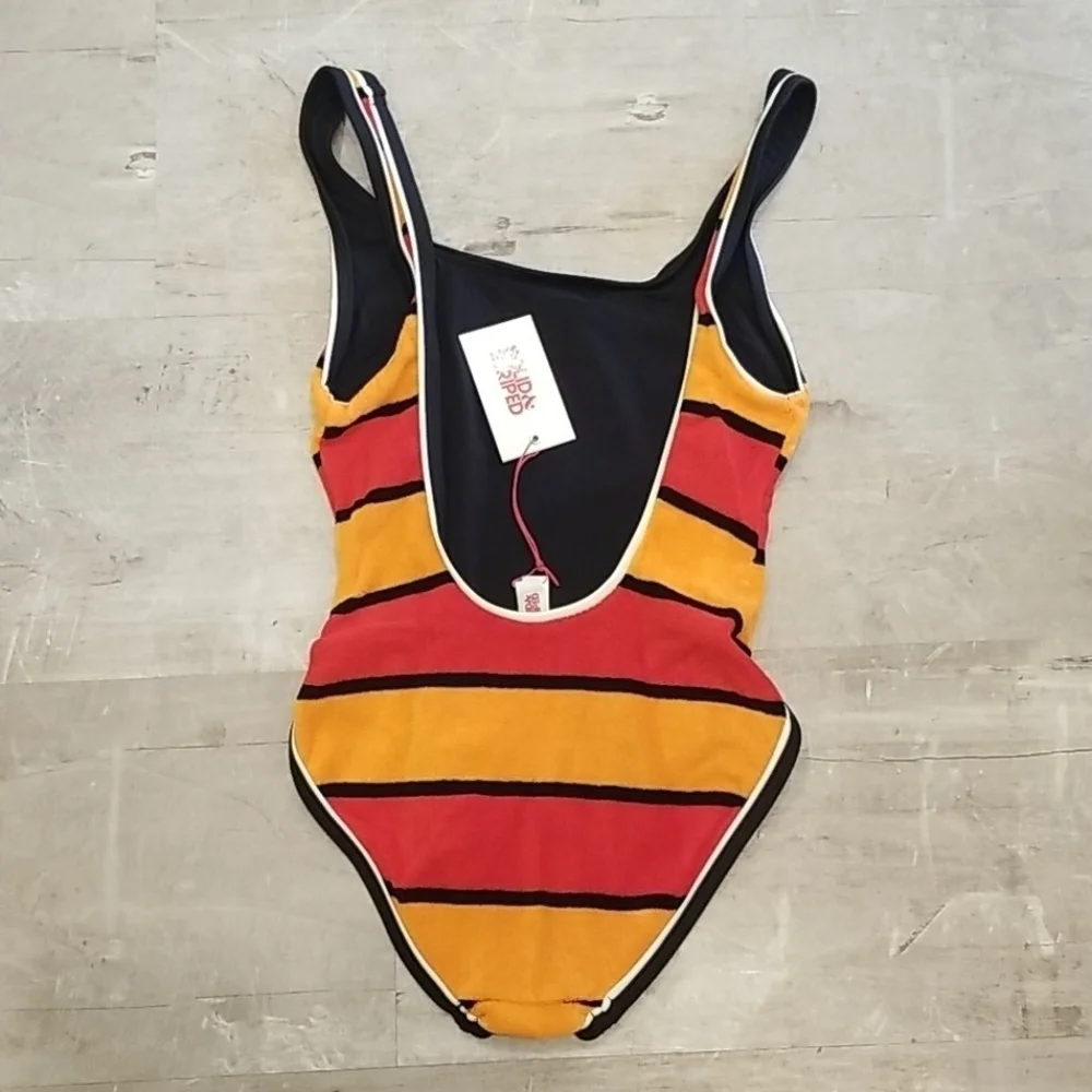 💕SOLID & STRIPED💕 Anne-Marie One Piece Swimsuit ~ Sunset Terry XS NWT - Picture 10 of 12